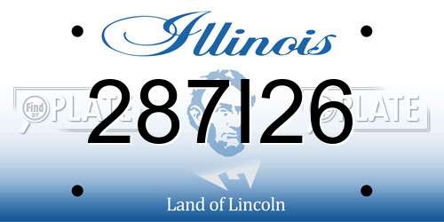 287I26 Illinois License Plate