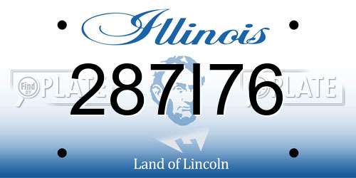 287I76 Illinois License Plate