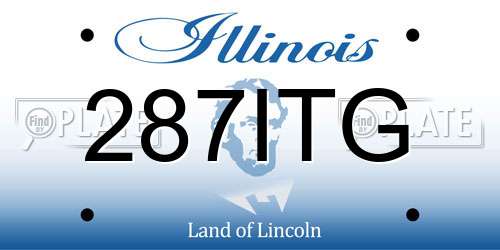 287ITG Illinois License Plate