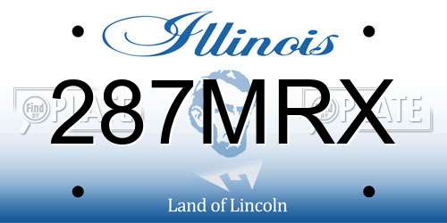 287MRX Illinois License Plate