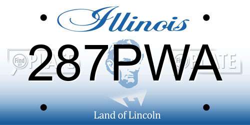287PWA Illinois License Plate