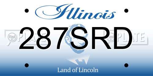 287SRD Illinois License Plate