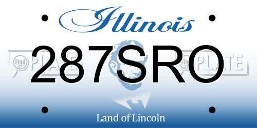 287SRO Illinois License Plate
