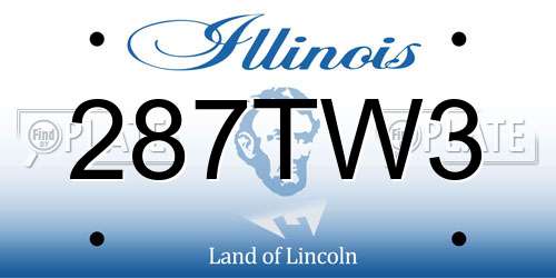 287TW3 Illinois License Plate
