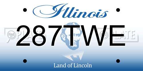 287TWE Illinois License Plate