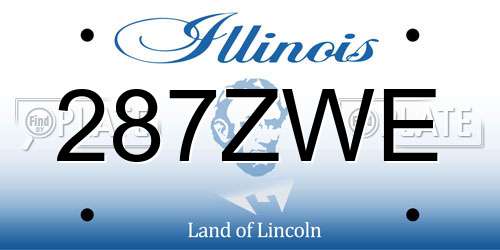 287ZWE Illinois License Plate