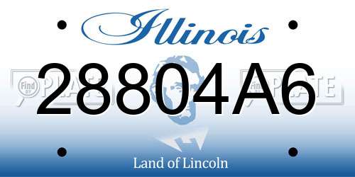 28804A6 Illinois License Plate