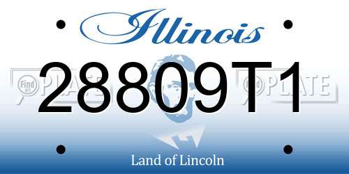 28809T1 Illinois License Plate