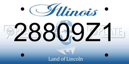 28809Z1 Illinois License Plate