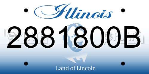 2881800B Illinois License Plate