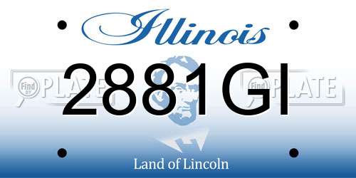 2881GI Illinois License Plate
