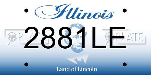 2881LE Illinois License Plate