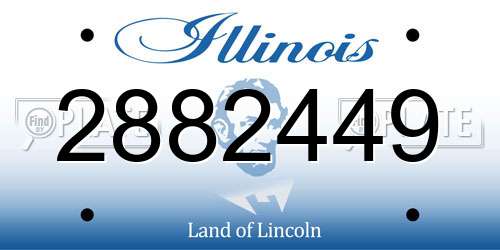 2882449 Illinois License Plate