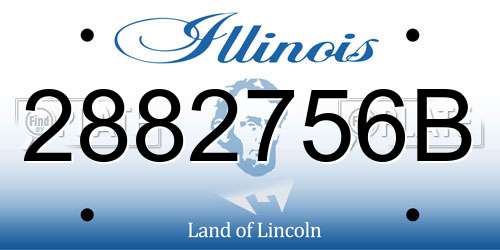 2882756B Illinois License Plate