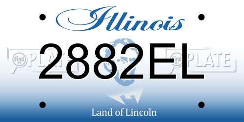 2882EL Illinois License Plate