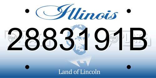 2883191B Illinois License Plate