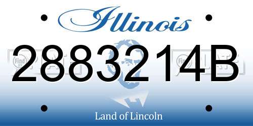 2883214B Illinois License Plate