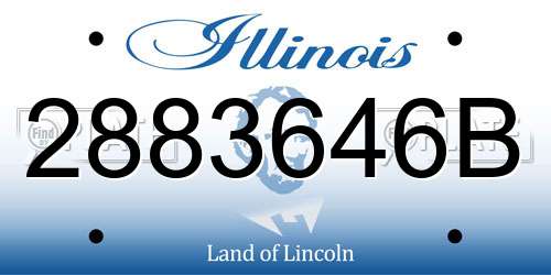2883646B Illinois License Plate
