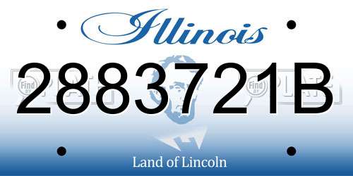 2883721B Illinois License Plate