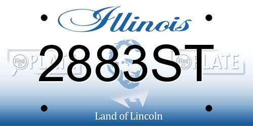2883ST Illinois License Plate