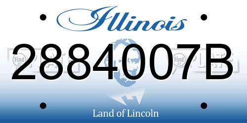 2884007B Illinois License Plate