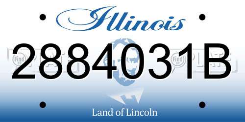 2884031B Illinois License Plate