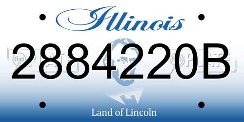 2884220B Illinois License Plate