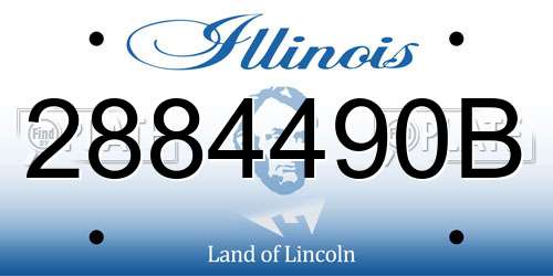 2884490B Illinois License Plate