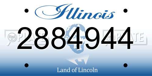 2884944 Illinois License Plate