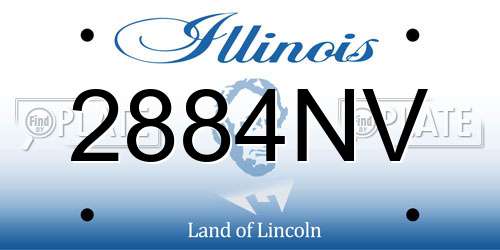 2884NV Illinois License Plate