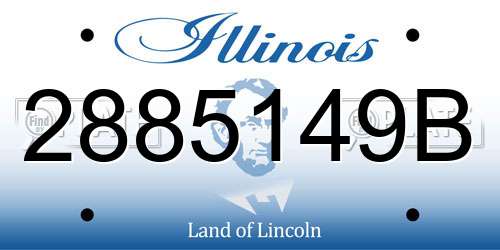 2885149B Illinois License Plate
