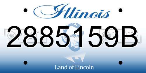 2885159B Illinois License Plate