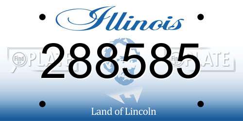 288585 Illinois License Plate