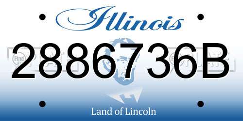 2886736B Illinois License Plate
