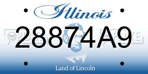 28874A9 Illinois License Plate