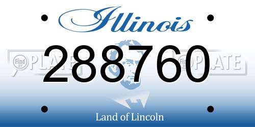 288760 Illinois License Plate