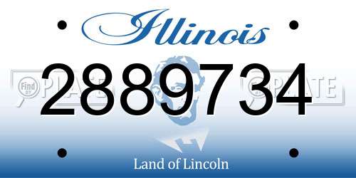 2889734 Illinois License Plate