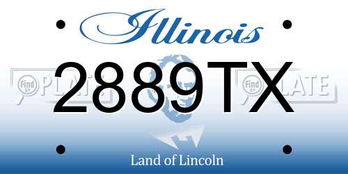 2889TX Illinois License Plate