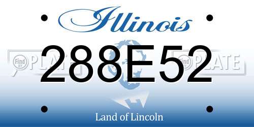 288E52 Illinois License Plate