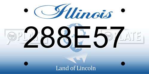 288E57 Illinois License Plate