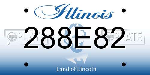 288E82 Illinois License Plate