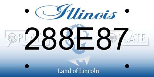 288E87 Illinois License Plate