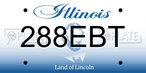 288EBT Illinois License Plate