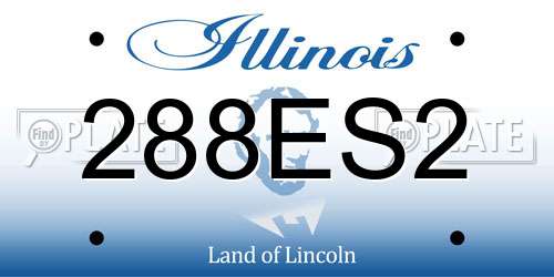 288ES2 Illinois License Plate