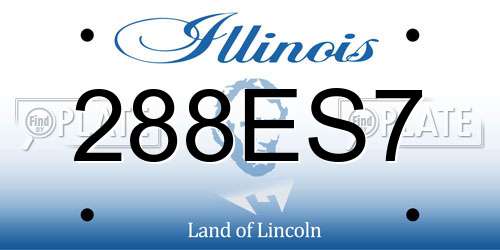 288ES7 Illinois License Plate
