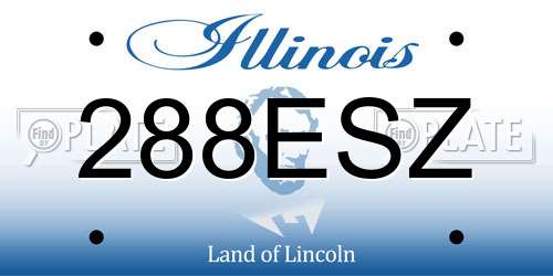 288ESZ Illinois License Plate