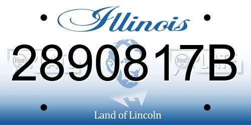 2890817B Illinois License Plate