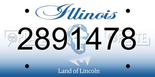 2891478 Illinois License Plate