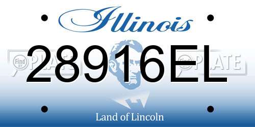 28916EL Illinois License Plate
