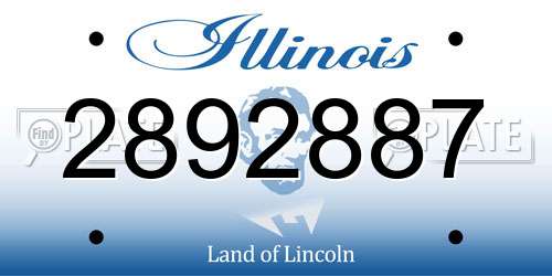 2892887 Illinois License Plate